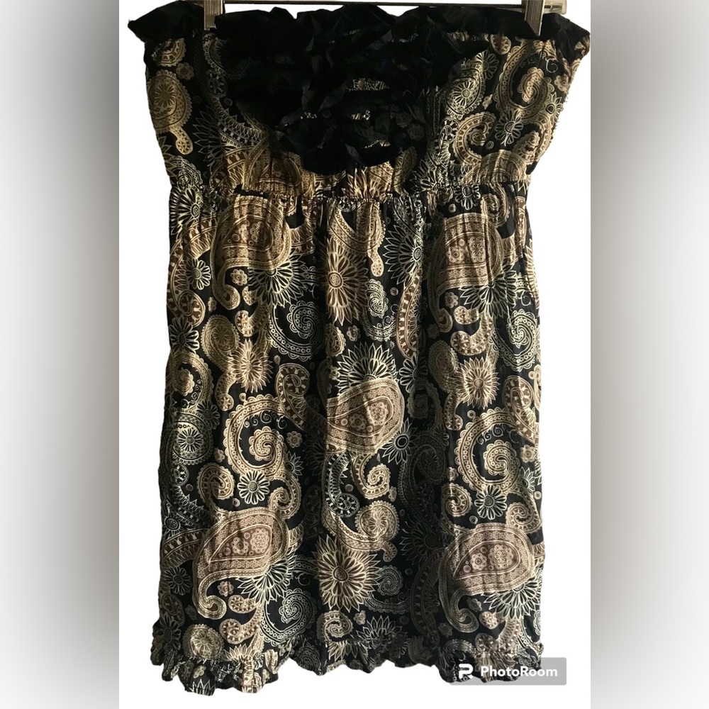 BAG LADY MUDPIE LINEN STRAPLESS MINI DRESS